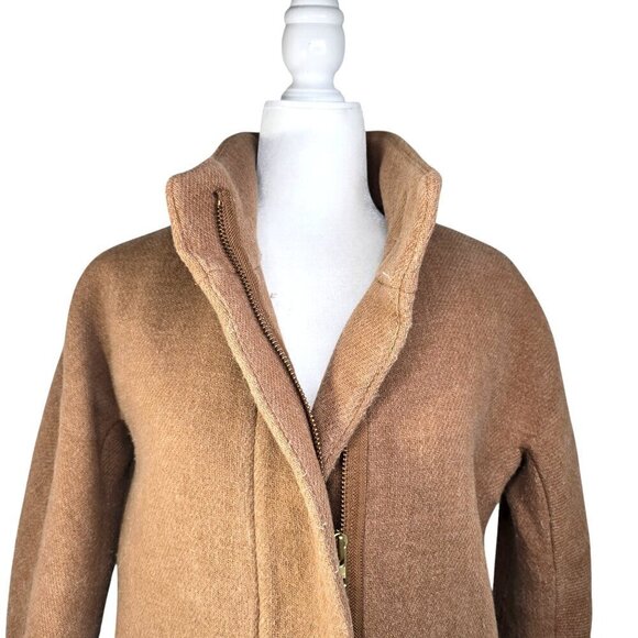 J. Crew Stadium Cloth Nello Gori Women's Cocoon Coat Tan - Picture 5 of 10